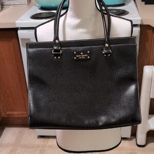 Kate Spade Black Textured Handbag